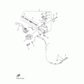 Схема узла: Передний тормозной цилиндр Yamaha YZ450F YZ450F