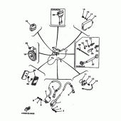 Схема вузла: Електроустаткування 2 Yamaha XV535 Virago