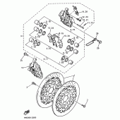 Схема вузла: Front brake. caliper Yamaha YZF750 YZF750
