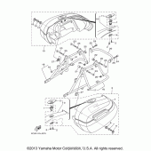 Схема вузла: Saddlebag (1) Yamaha XV1900 Stratoliner S