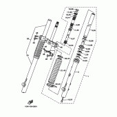 Схема вузла: Вилка передньої осі Yamaha TTR230 TT-R230