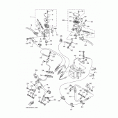 Схема узла: Передний тормозной цилиндр Yamaha XP500 T-MAX 530