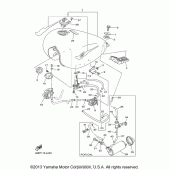 Схема узла: Топливный бак Yamaha XV250 V-Star