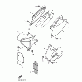 Схема узла: Боковая крышка Yamaha YZ400