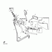 Схема узла: Зеркала и тросики Yamaha XJR1200