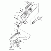 Схема узла: Выхлопная система Yamaha XT500