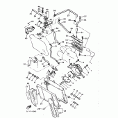 Схема вузла: Радіатор та Патрубок системи охолодження Yamaha VMX12 V-MAX