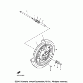 Схема вузла: Переднє колесо Yamaha XVS1300 V-Star Tourer