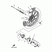 Схема вузла: Переднє колесо Yamaha TTR110 TT-R110