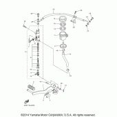 Схема вузла: Задній гальмівний циліндр Yamaha FZ1 FZ1