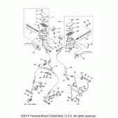 Схема узла: Передний тормозной цилиндр Yamaha XV1900 Raider