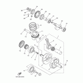 Схема узла: Коленчатый вал и Поршень Yamaha YBR250