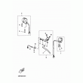 Схема вузла: Пульт управління рульовий та Важель Yamaha WR125 WR125R