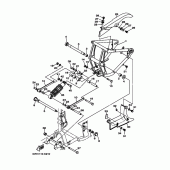 Схема узла: Задний рычаг и Подвеска Yamaha XV1700 Road Star