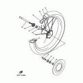 Схема вузла: Переднє колесо Yamaha TT-R250 TT-R250