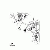 Схема вузла: Пульт управління рульовий та Важіль Yamaha XP500 T-MAX