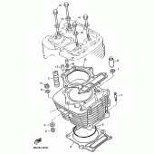 Схема вузла: Циліндр Yamaha XT500