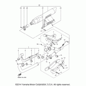 Схема вузла: Вихлопна система Yamaha XVS1300 V-Star