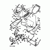 Схема вузла: Облицювальні елементи 1 Yamaha TDM850