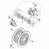 Схема узла: Передний тормоз Yamaha XJR1200
