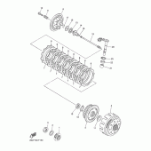 Схема узла: Сцепление Yamaha YZ450F YZ450F
