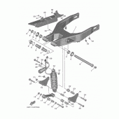 Схема узла: Задний рычаг и Подвеска Yamaha XV1900 Star Venture