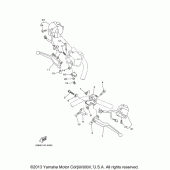 Схема вузла: Пульт управління рульовий та Важіль Yamaha XVS650 V-Star Silverado