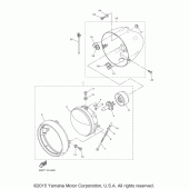Схема вузла: Фара Yamaha XVS950 V-Star