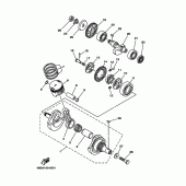 Схема вузла: Колінчастий вал та Поршень Yamaha TTR225 TT-R225