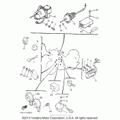 Схема вузла: Електроустаткування (1) Yamaha XVZ1300 Venture Royale