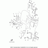 Схема узла: Облицовочные элементы (1) Yamaha XV1600 Road Star Silverado