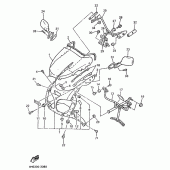 Схема вузла: Облицовочные елементи 1 Yamaha YZF750 YZF750