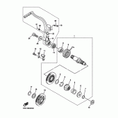 Схема вузла: Привід стартера Yamaha WR450F