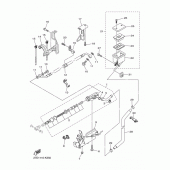 Схема вузла: Задній гальмівний циліндр Yamaha XVS1300 XVS1300 Custom