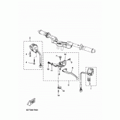 Схема узла: Пульт управления рулевой и Рычаг Yamaha YZF-R125