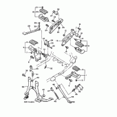 Схема вузла: Підніжки та Підставка Yamaha VMX12 V-MAX