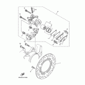 Схема узла: Задний тормозной суппорт Yamaha YP400 Grand Majesty