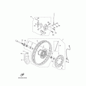 Схема узла: Front wheel и brake system Yamaha XT125