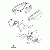 Схема узла: Side cover / oil tank Yamaha TT600