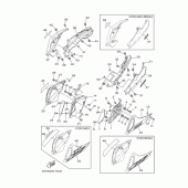 Схема вузла: Бічна кришка Yamaha MT09/MTN850 MT-09