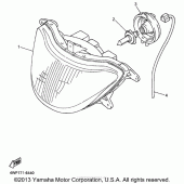 Схема узла: Фара Yamaha YZF600R Thundercat