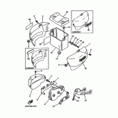 Схема вузла: Боковая крышка Yamaha XV535 Virago