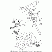 Схема вузла: Підніжки та Підставка Yamaha WR500Z