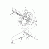Схема вузла: Заднє колесо Yamaha YZ450F YZ450F