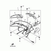 Схема вузла: Задній ліхтар (Стоп сигнал) Yamaha YP400 Majesty