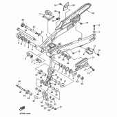 Схема узла: Задний рычаг и Подвеска Yamaha XT600 XT600