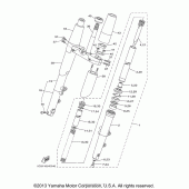 Схема вузла: Вилка передньої осі Yamaha XV1900 Stratoliner S