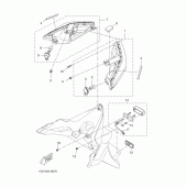 Схема вузла: Задній ліхтар (Стоп-сигнал) Yamaha YP250 X-MAX