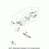 Схема узла: Задний фонарь (Стоп-сигнал) Yamaha XV250 V-Star