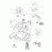Схема вузла: Паливний бак Yamaha XT660 XT660Z Tenere